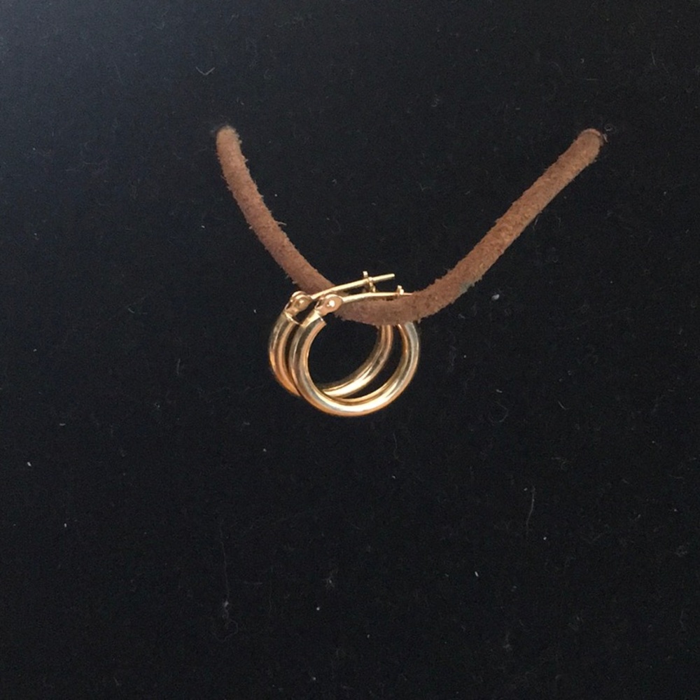 Small gold hoop earrings